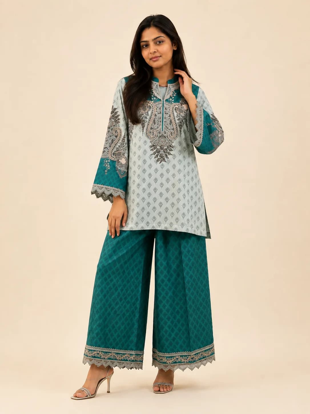 KOMALVIRA Co-ord Set - stitched view 1