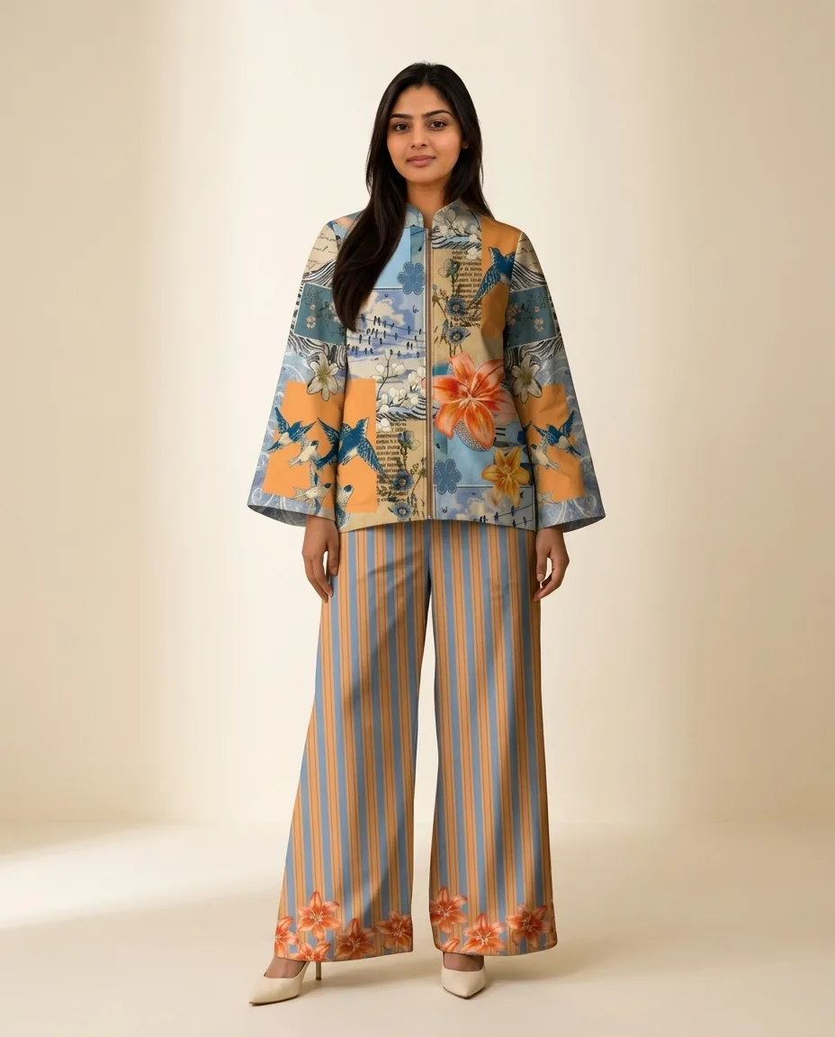 MEHRZAAN Co-ord Set - stitched view 1