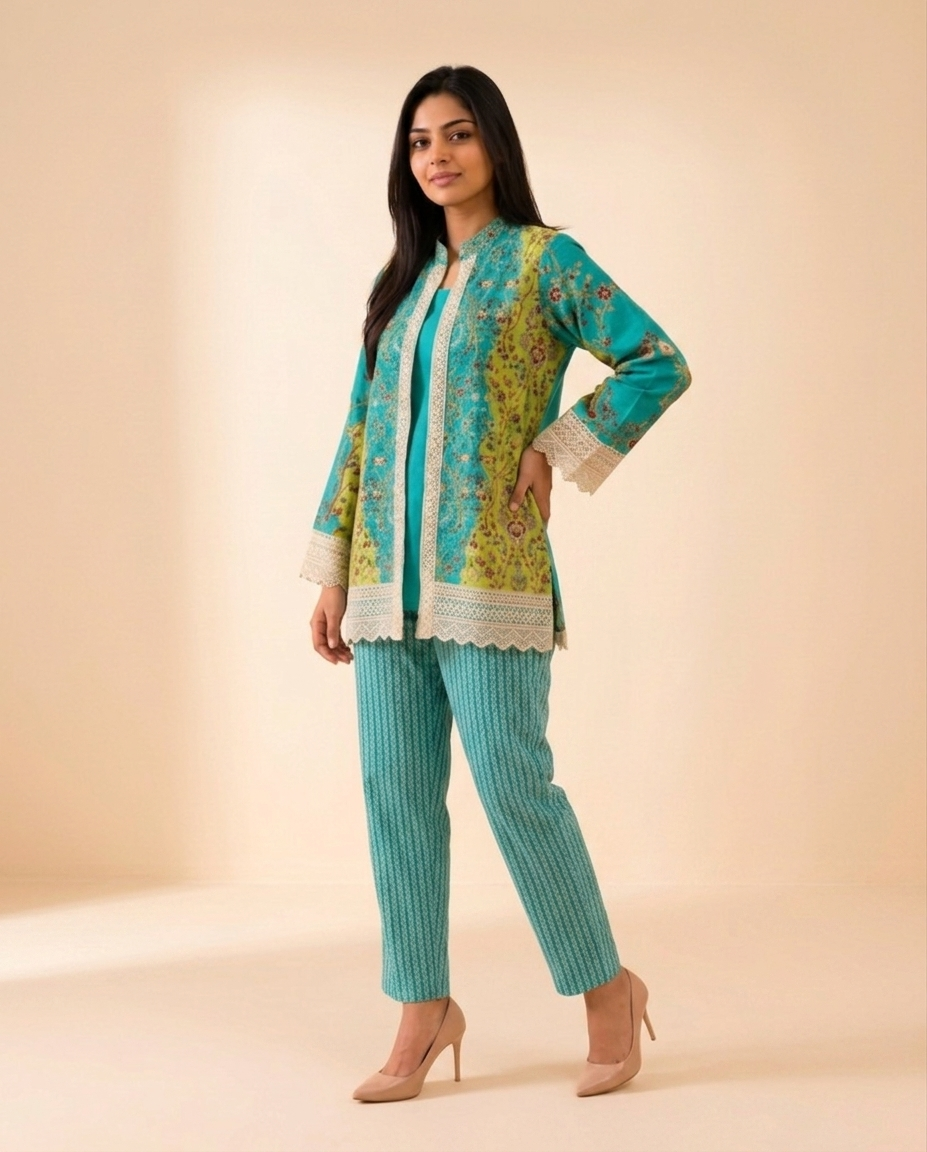 SUGHRAI Unstitched Co-ord Set