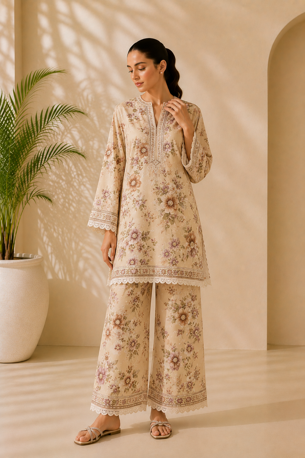 Oat White Linen Co-ord Set
