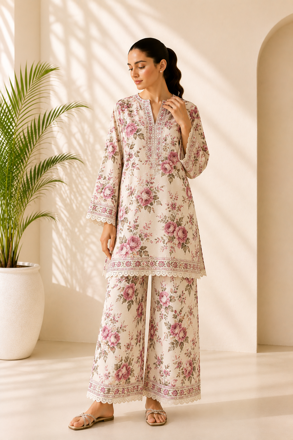 Rose Dust Printed Co-ord Set