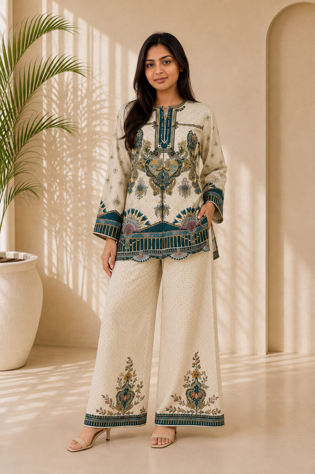 Vanika Unstitched Cord Set
