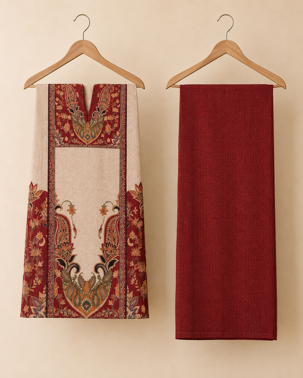 Mehroonika Unstitched Cord Set