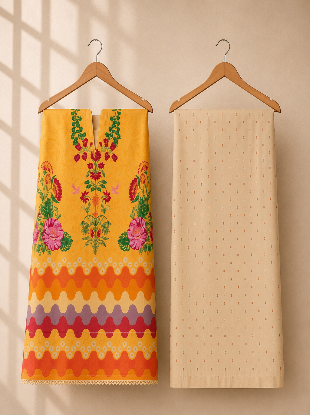 Kesari Phool Unstitched Cord Set